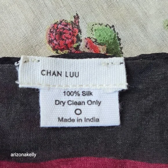 Chan Luu Silk Scarf Floral - Picture 11 of 14